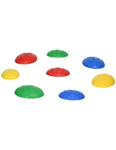 ZONEKIZ Eight-Piece Kids Stepping Stones, with Non-Slip Mats, Balance River Stones