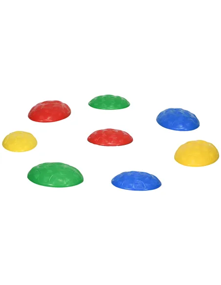 ZONEKIZ Eight-Piece Kids Stepping Stones, with Non-Slip Mats, Balance River Stones