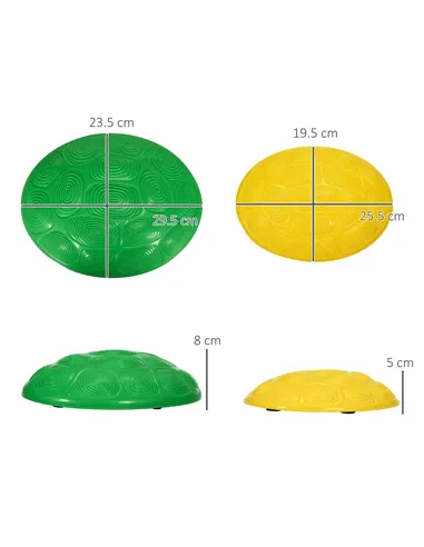 ZONEKIZ Eight-Piece Kids Stepping Stones, with Non-Slip Mats, Balance River Stones