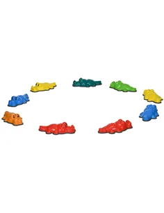 ZONEKIZ 9PCs Kids Stepping Stones, Crocodile-Designed Sensory Toys, with Anti-Slip Edge Balance River Stones