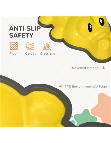 ZONEKIZ 9PCs Kids Stepping Stones, Crocodile-Designed Sensory Toys, with Anti-Slip Edge Balance River Stones