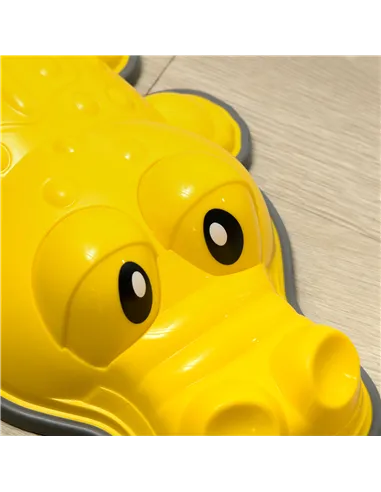 ZONEKIZ 9PCs Kids Stepping Stones, Crocodile-Designed Sensory Toys, with Anti-Slip Edge Balance River Stones