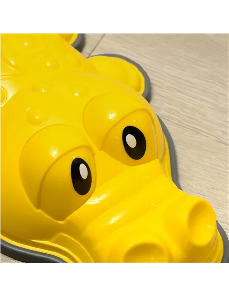 ZONEKIZ 9PCs Kids Stepping Stones, Crocodile-Designed Sensory Toys, with Anti-Slip Edge Balance River Stones