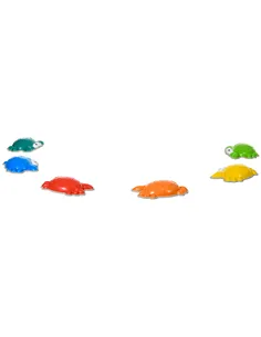 ZONEKIZ 6PCs Kids Stepping Stones w/ TPE Anti-Slip Edge, Crab-Designed Balance River Stones, Obstacle Courses, Stackable