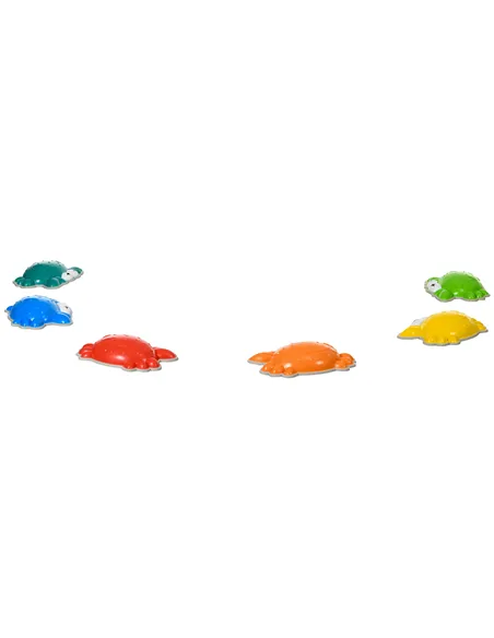 ZONEKIZ 6PCs Kids Stepping Stones w/ TPE Anti-Slip Edge, Crab-Designed Balance River Stones, Obstacle Courses, Stackable