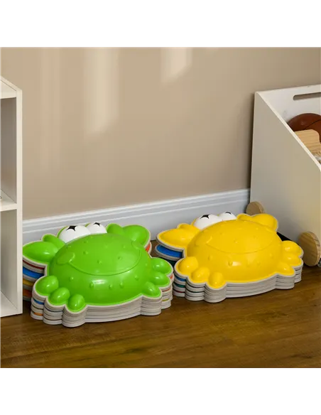 ZONEKIZ 9PCs Kids Stepping Stones with TPE Anti-Slip Edge, Crab-Designed Balance River Stones, Obstacle Courses, Stackable