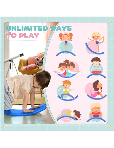 ZONEKIZ Balance Board, Kids Wobble board, for Ages 3-6 Years - Dark Blue