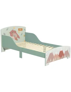 ZONEKIZ Toddler Bed Frame, Kids Bedroom Furniture for Ages 3-6 Years, Green