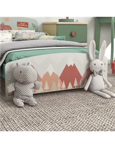 ZONEKIZ Toddler Bed Frame, Kids Bedroom Furniture for Ages 3-6 Years, Green