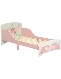 ZONEKIZ Toddler Bed Frame, Kids Bedroom Furniture for Ages 3-6 Years, Pink
