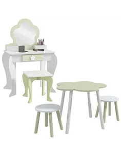 ZONEKIZ 5 PCs Kids Furniture Set Flower Design for 3-5 Years