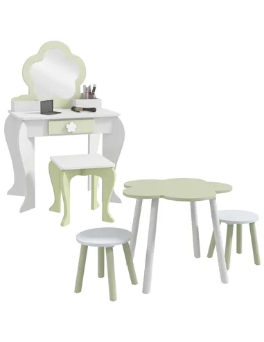 ZONEKIZ 5 PCs Kids Furniture Set Flower Design for 3-5 Years