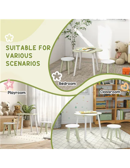 ZONEKIZ 5 PCs Kids Furniture Set Flower Design for 3-5 Years