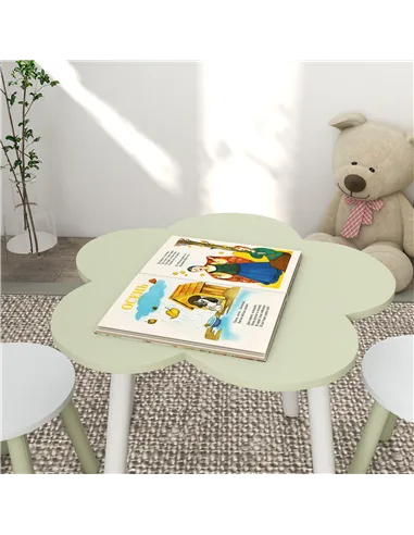 ZONEKIZ 5 PCs Kids Furniture Set Flower Design for 3-5 Years