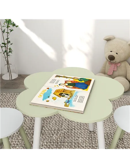 ZONEKIZ 5 PCs Kids Furniture Set Flower Design for 3-5 Years