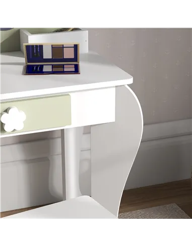 ZONEKIZ 5 PCs Kids Furniture Set Flower Design for 3-5 Years