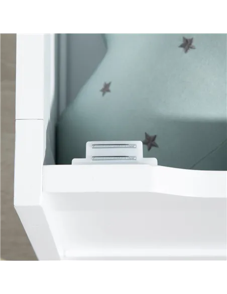 ZONEKIZ 2 In 1 Kids Storage Bench, Toy Box w/ Safety Rod - Grey