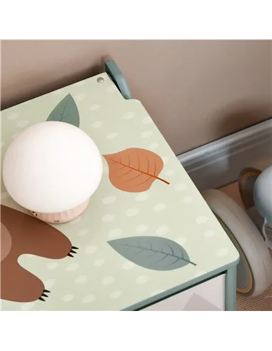 ZONEKIZ Toy Box, Kids Storage Chest, with Lid, Safety Hinge - Green