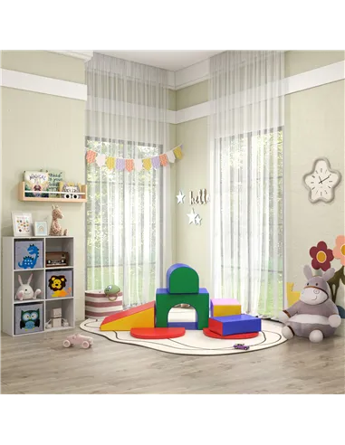 ZONEKIZ Kids Toy Box with Three Non-Woven Fabric Drawers, 61.8 x 29.9 x 91.5cm - White