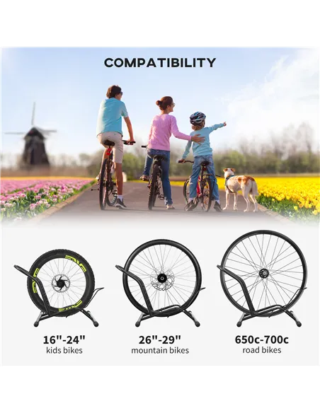 Two Bike Stands, Bicycle Storage Rack, for Indoor Garages, Home, Office