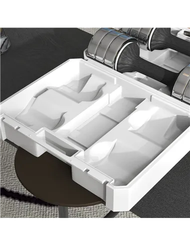 SPORTNOW Adjustable Dumbbells Weights Set with Storage Box, 10kg x 2