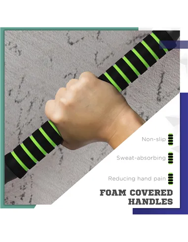 SPORTNOW 20kg Four-In-One Adjustable Weight Dumbbells Set, Barbell, Kettlebell, Push Up Stand - Green