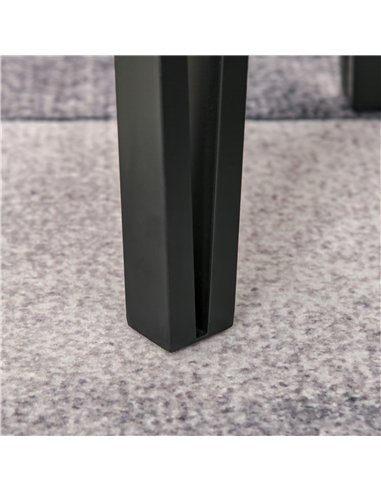 HOMCOM Nest of Tables, Coffee Table Set of 3, Triangle Nesting Tables with Metal Legs, Industrial End Side Table for Living Room