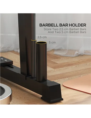 SPORTNOW 3-Tier Dumbbell Rack, Versatile Weight Rack with 4 Weight Rods for Dumbbells, Kettlebells and Plates (Rack Only)