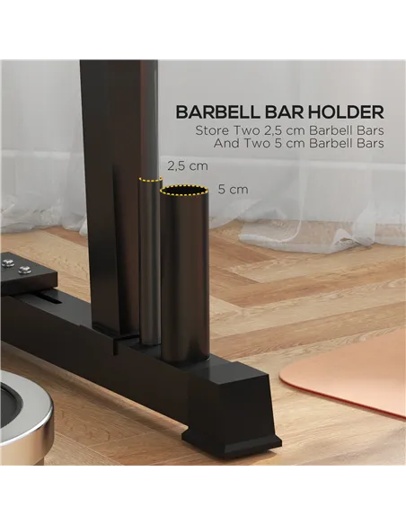 SPORTNOW 3-Tier Dumbbell Rack, Versatile Weight Rack with 4 Weight Rods for Dumbbells, Kettlebells and Plates (Rack Only)