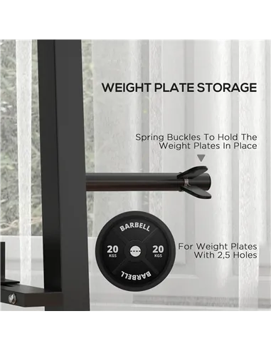 SPORTNOW 3-Tier Dumbbell Rack, Versatile Weight Rack with 4 Weight Rods for Dumbbells, Kettlebells and Plates (Rack Only)