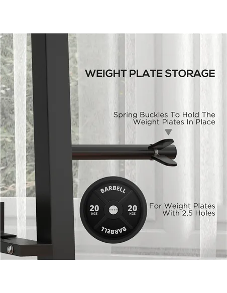 SPORTNOW 3-Tier Dumbbell Rack, Versatile Weight Rack with 4 Weight Rods for Dumbbells, Kettlebells and Plates (Rack Only)