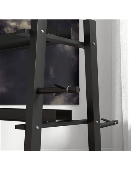 SPORTNOW 3-Tier Dumbbell Rack, Versatile Weight Rack with 4 Weight Rods for Dumbbells, Kettlebells and Plates (Rack Only)