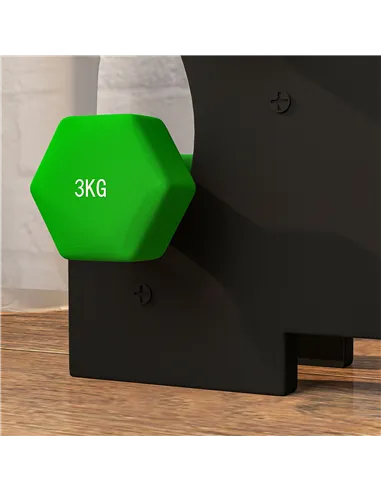 SPORTNOW 2 x 1kg, 2 x 2kg, 2 x 3kg Dumbbells Set with Dumbbell Rack, Hand Weights for Home Gym Training