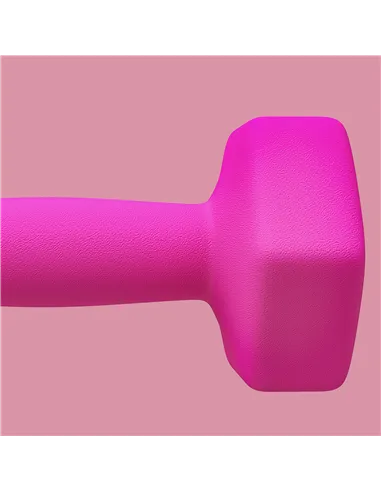 SPORTNOW 2 x 3kg Hexagonal Dumbbells Weights Set with Non-Slip Grip for Home Gym Workout, Pink