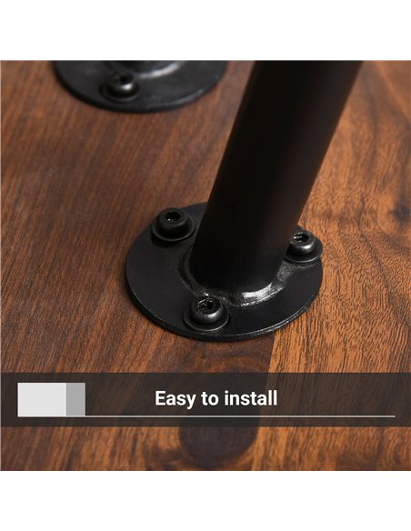 HOMCOM Set of Two Scandinavian-Style Coffee Tables - Walnut