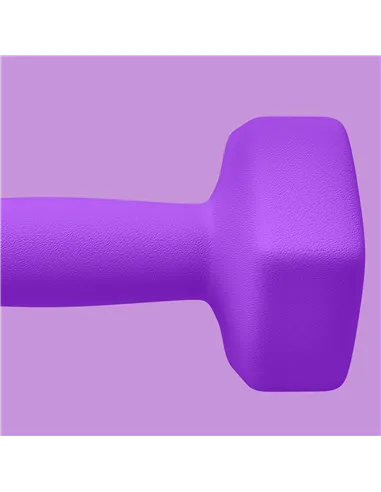 SPORTNOW 2 x 4kg Hexagonal Dumbbells Weights Set with Non-Slip Grip for Home Gym Workout, Purple