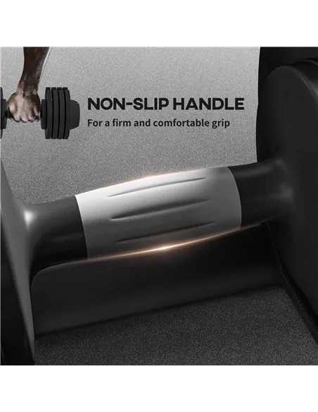 SPORTNOW Adjustable Dumbbells Set, 4-in-1 Weights Set with Storage Tray, Non-Slip Handle, 6kg, 11kg, 16kg, 20kg