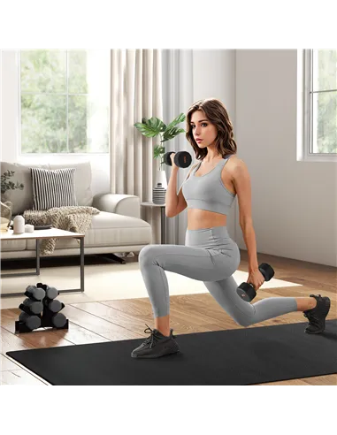 SPORTNOW Dumbbells Weights Set with 12-Sided Shape and Non-Slip Grip for Men Women Home Gym Workout, 2 x 6kg