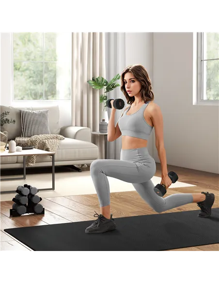 SPORTNOW Dumbbells Weights Set with 12-Sided Shape and Non-Slip Grip for Men Women Home Gym Workout, 2 x 10kg