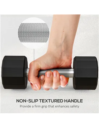 SPORTNOW Dumbbells Weights Set with 12-Sided Shape and Non-Slip Grip for Men Women Home Gym Workout, 2 x 4kg