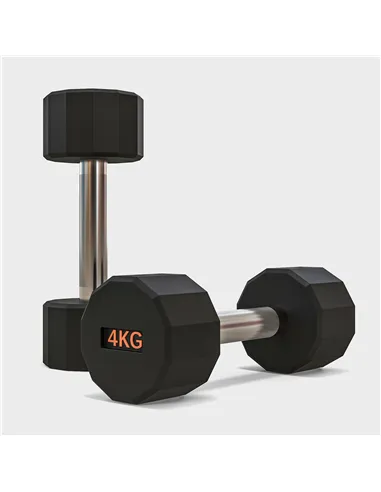 SPORTNOW Dumbbells Weights Set with 12-Sided Shape and Non-Slip Grip for Men Women Home Gym Workout, 2 x 4kg