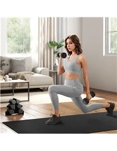 SPORTNOW Dumbbells Weights Set with 12-Sided Shape and Non-Slip Grip for Men Women Home Gym Workout, 2 x 8kg 2