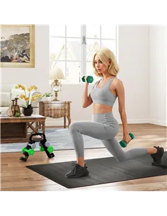 SPORTNOW Dumbbells Set with Storage Rack, 2 x 1kg, 2 x 2kg, 2 x 3kg, Grey 2