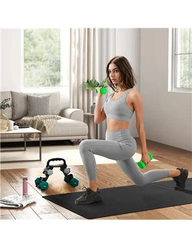 SPORTNOW Dumbbells Set with Storage Rack, 2 x 1kg, 2 x 3kg, 2 x 5kg, Grey