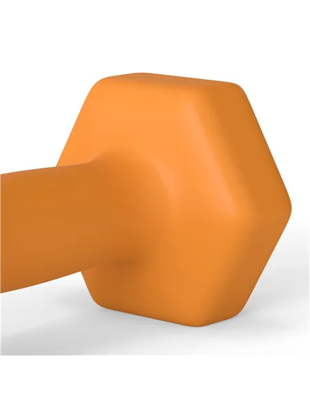 SPORTNOW 2 x 1.5kg Hexagonal Dumbbells Weights Set with Non-Slip Grip for Home Gym Workout, Orange