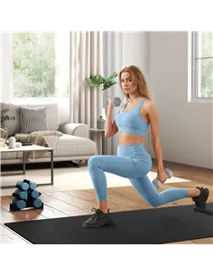 SPORTNOW 2 x 6kg Hexagonal Dumbbells Weights Set with Non-Slip Grip for Home Gym Workout, Grey 2