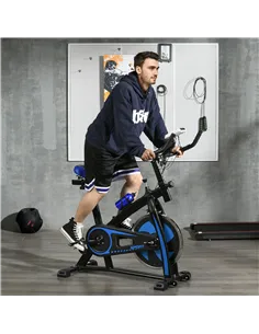 SPORTNOW Exercise Bike, Indoor Stationary Bike, Cycling Machine with Adjustable Seat and Resistance for Home Gym Workout, Blue 2