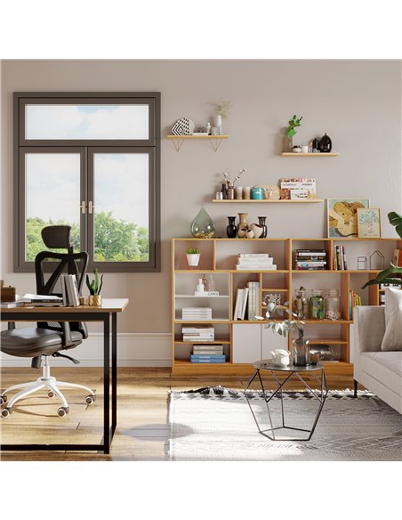 HOMCOM Round Side Table, Minimalist End Table with Steel Frame, Small Coffee Table for Living Room, Bedroom, Black