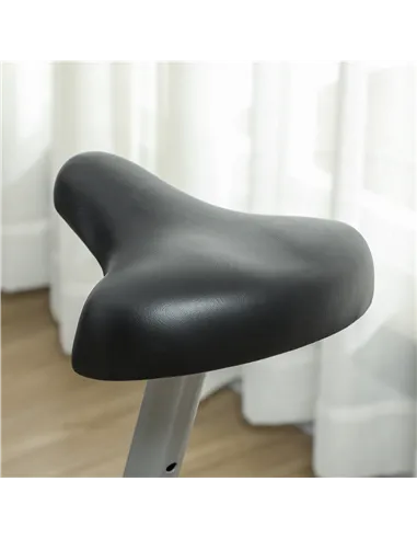 SPORTNOW Quiet Exercise Bike with 8-Level Magnetic Resistance and Heart Rate Sensor, for Home Gym, Grey and black