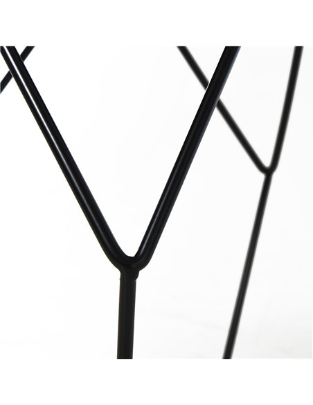HOMCOM Round Side Table, Minimalist End Table with Steel Frame, Small Coffee Table for Living Room, Bedroom, Black